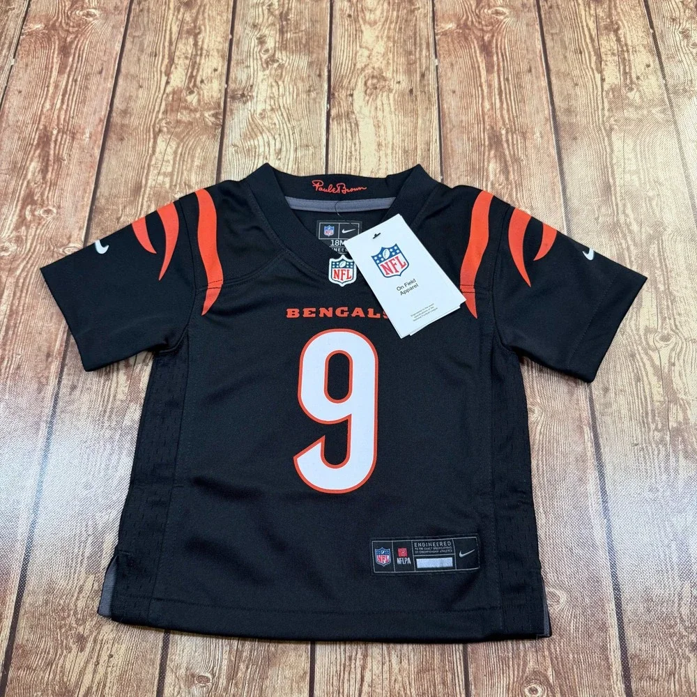 Nike Joe Burrow Cincinnati Bengals Jersey Kids 18 Months Black Game Apparel NWT
